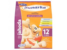 Sunarka сердечки со вкусом клубники для первых зубок 50 г